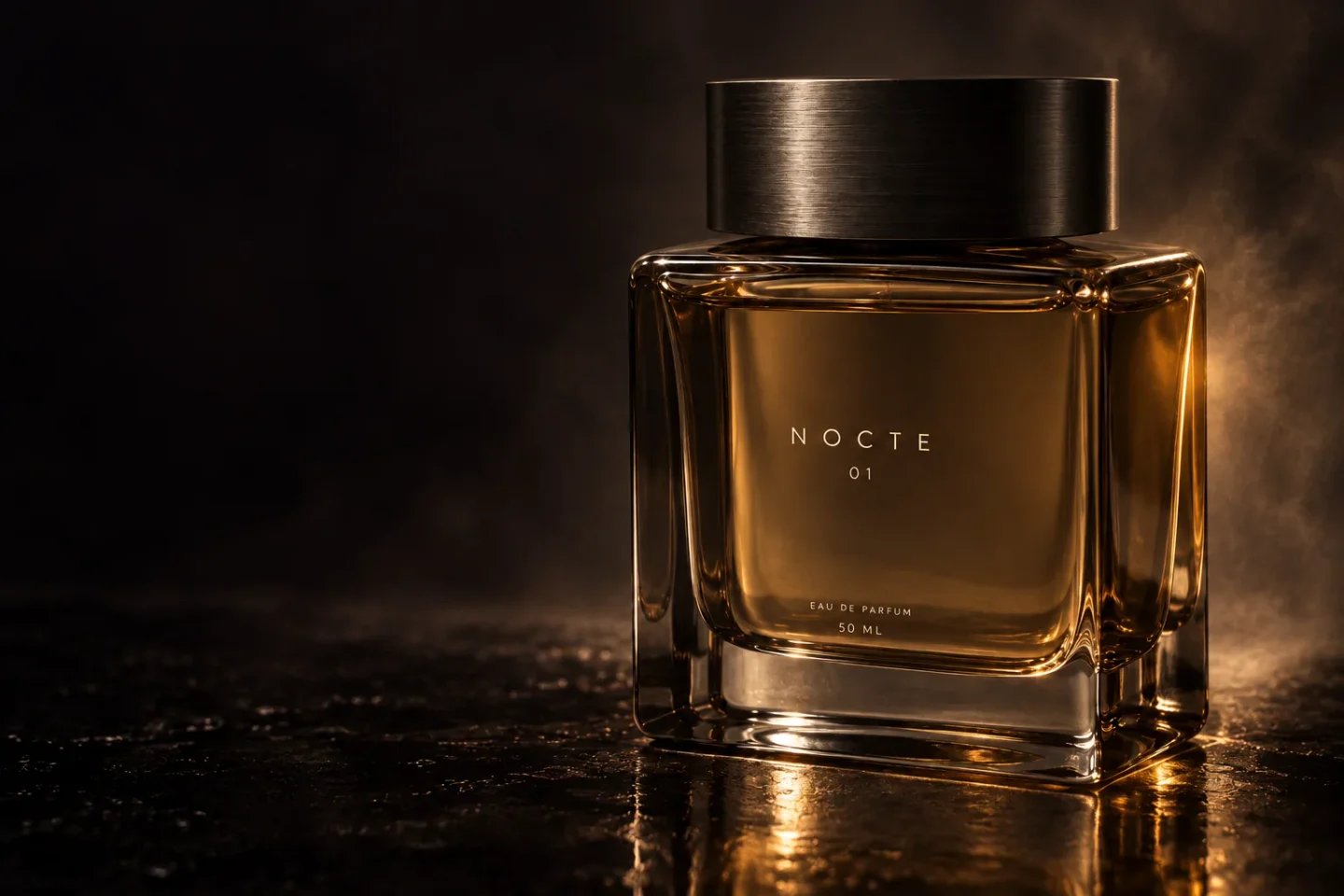 NOCTE perfume in amber light